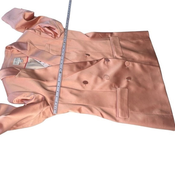 J.Crew Satin Double-Breasted Lady Blazer in Faded Guava Color Size 12 - Picture 7 of 13